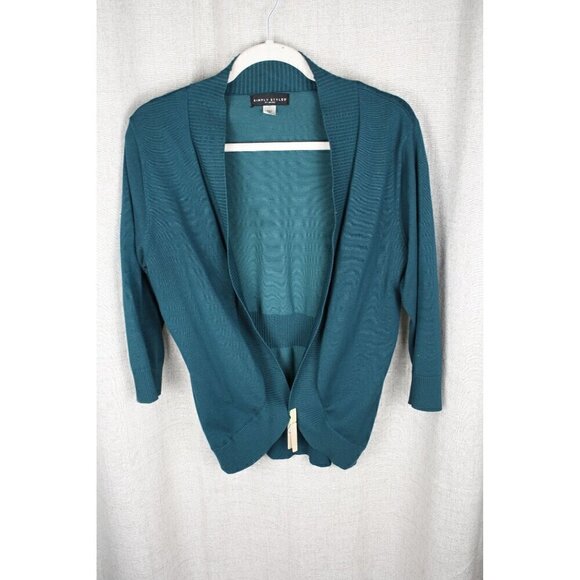 Simply Styled by Sears Women's Open Hunter Green Cardigan Size M - Picture 1 of 3